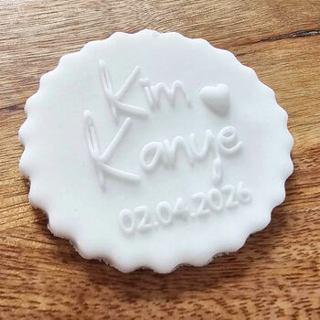 Personalised Wedding Icing Debosser For Cakes, 4 of 4