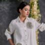 Diyu Sequin Embroidered White Co Ord Set, thumbnail 2 of 3