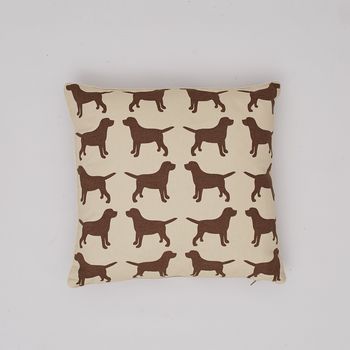 Labrador Print Cotton Cushion, 3 of 4