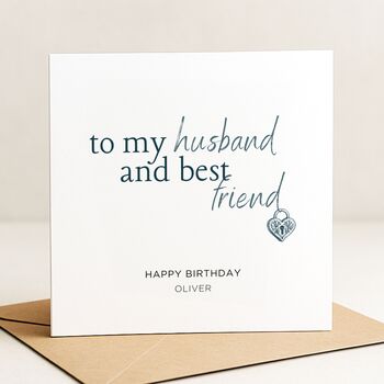 Personalised Romantic Birthday Card For Husband, 2 of 8