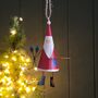 Artist Santa Hanging Christmas Decoration, thumbnail 1 of 2