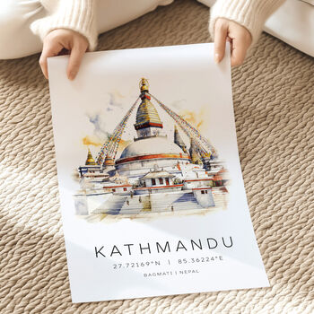 Nepal Travel Print Of Kathmandu, 2 of 7