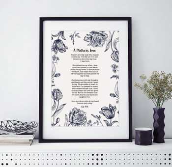 Personalised 'A Mothers Love' Poem Print, 3 of 8