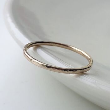 Recycled 9ct Gold Stacking Ring Or Slim Wedding Band, 7 of 7