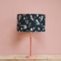 Rspb Long Tailed Tit Lampshade In Navy, thumbnail 2 of 2