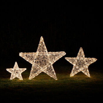 Twinky Smart LED Christmas Outdoor Star Light Trio, 7 of 12