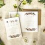 Autumn Dried Flowers Folded Wedding Invitation Suite, thumbnail 3 of 7