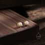 Sterling Silver Genuine Freshwater Pearl And Irregular Circle Stud Earrings, thumbnail 2 of 11
