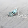 Aquamarine And Silver Necklace, thumbnail 1 of 6