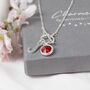 Jenna Personalised Birthstone Necklace Sterling Silver, thumbnail 2 of 5