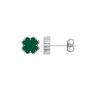 Lucky Four Leaf Clover Sterling Silver Studs, thumbnail 1 of 3