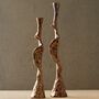Handmade Black Brass Spiral Candle Holder Set, thumbnail 4 of 12