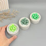 Green Succulent Candles In Handmade Concrete Pots, thumbnail 5 of 12