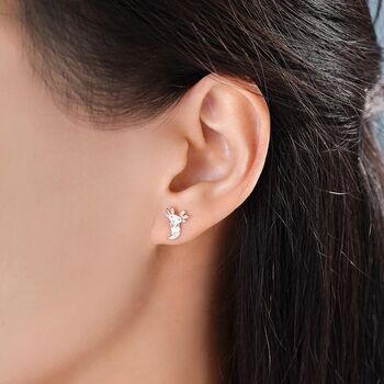 Mismatched Cute Axolotl Stud Earrings In Sterling Silver, 2 of 9