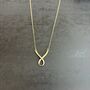 Gold Plated Love Loop Necklace, thumbnail 5 of 5