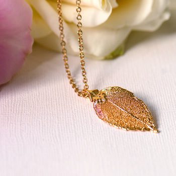 Rose Leaf Necklace Made From Real Rose Leaves, 7 of 12