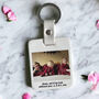 Custom Leather Photo Keyring With Message, thumbnail 2 of 6