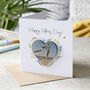 Happy Father's Day Photo Magnet And Card, thumbnail 1 of 6