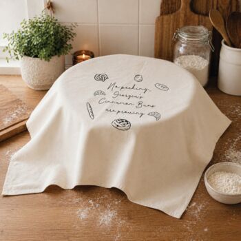 Personalised No Peeking Baking Tea Towel, 2 of 6