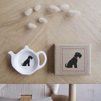 Black Schnauzer Tea Bag Dish, 2 of 12
