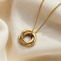 Personalised 9ct Gold Mini Russian Ring Necklace, thumbnail 1 of 9