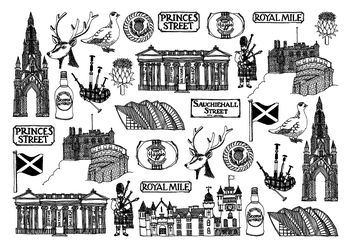 Scottish Illustrated Black And White Greeting Card, 4 of 6