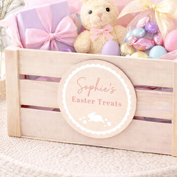 Personalised Easter Bunny Crate Treat Activity Box Easter Gift Idea, 3 of 6