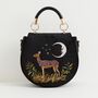 Fable Deer And Moon Embroidered Saddle Bag, thumbnail 1 of 7