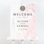 Pink And Grey Marble Wedding Table Plan, thumbnail 3 of 3