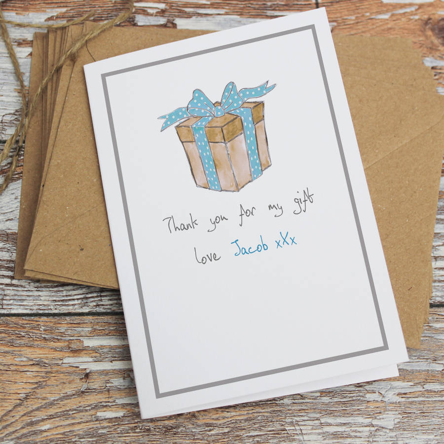Personalised 'thank You For My Gift' Card By Marf Creative