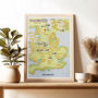 Personalised Scratch Off UK 92 Football Grounds Print, thumbnail 1 of 10