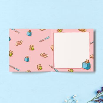 Cute Toast Celebration Card | Food Pun Greeting Card, 2 of 4