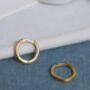 Classic 18 K Gold Plated 12mm Huggie Hoop Earrings, thumbnail 3 of 8