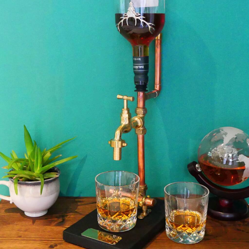 Personalised Copper Pipe Drink Dispenser In Solid Brass, 1 of 7