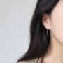 Sterling Silver Minimalist Open Hoop Earrings, thumbnail 1 of 7
