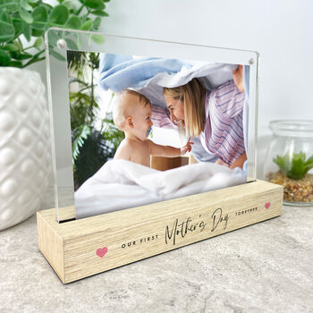 Personalised 'Our First…' Wooden Base 6x4' Photo Frame, 2 of 11