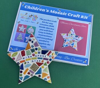 Wish Upon A Star Child’s Mosaic Christmas Craft Kit, 3 of 4