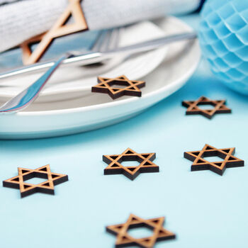 Hanukkah Star Of David Wooden Table Decorations, 3 of 4