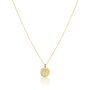 Triple Fingerprint Round Pendant Necklace, thumbnail 4 of 5