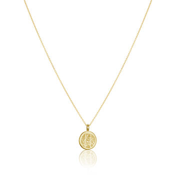 Triple Fingerprint Round Pendant Necklace, 4 of 5