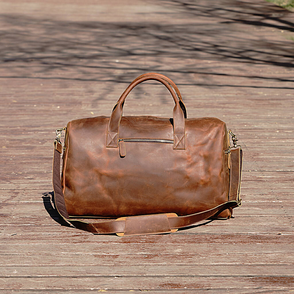 Genuine Leather Weekend Bag By EAZO | notonthehighstreet.com