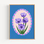 Anemone Floral Art Print Blue, thumbnail 1 of 4