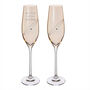Dartington Gold Celebration Champagne Flutes Pair, thumbnail 1 of 3