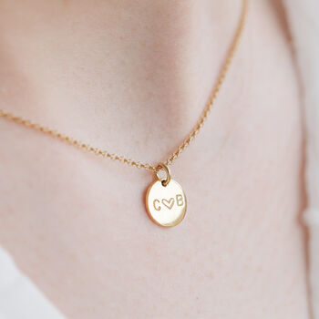 Rosa Personalised Disc Initial Necklace, 5 of 11