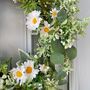 Large White Daisy And Eucalyptus Floral Wreath, thumbnail 3 of 8