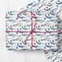 Whale Fishes Wrapping Paper Roll Or Folded, thumbnail 3 of 3