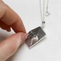 Sterling Silver Love Letter Envelope Necklace, thumbnail 7 of 10