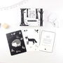 Black And White Baby Flash Cards British Animals, thumbnail 1 of 4