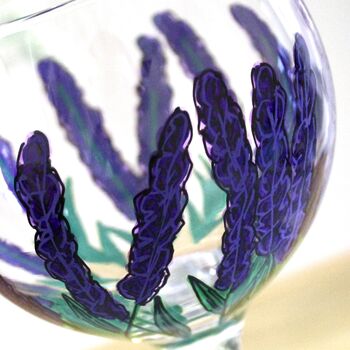 Lavender Painted Gin Glass, 2 of 7