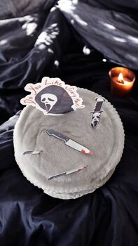 Black/ Grey Gothic Horror Candy Floss Cake, 8 of 8